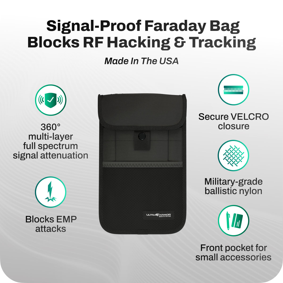 Ultra Armor Faraday ConcealShield Travel Bag